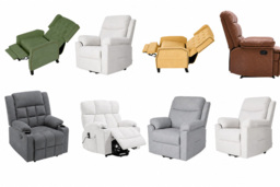 Single Recliner Sofa with Cup-Holder and Optional Footstool