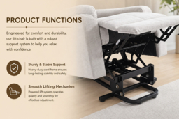 Single Recliner Sofa with Cup-Holder and Optional Footstool - thumbnail 7