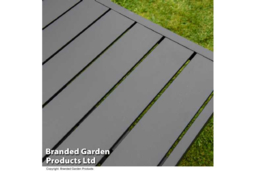6 Seater Aluminium Weather-Resistant Garden Dining Set - Modern Anthracite Outdoor Furniture - thumbnail 8