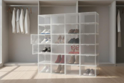 Organise with 12 Stackable Shoe Storage Boxes - Ventilated and Handy Design - thumbnail 6