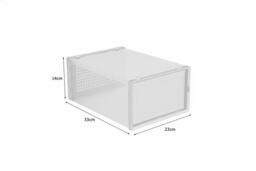 Organise with 12 Stackable Shoe Storage Boxes - Ventilated and Handy Design - thumbnail 4