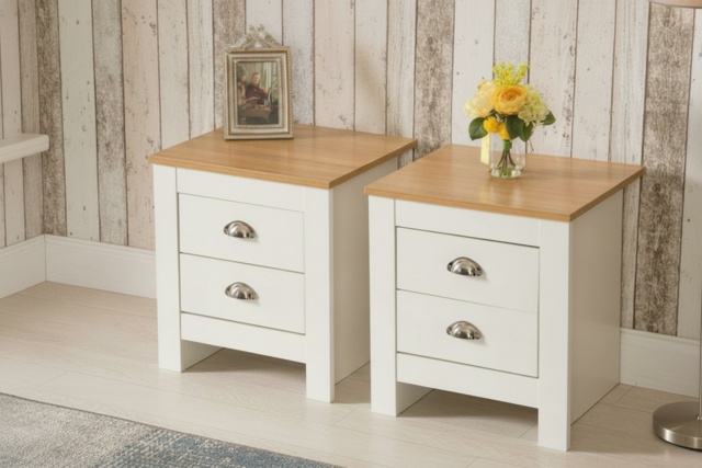 Pair Of Heritage Style Bedside Tables - 2 Colours - image 1