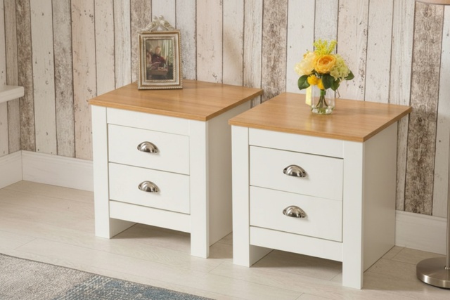 Pair Of Heritage Style Bedside Tables - 2 Colours - image 1
