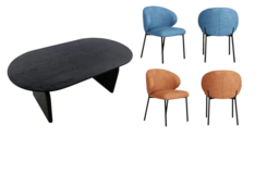 Orchid Oval Dining Table Set - 2 Colours & 3 Options - thumbnail 5