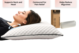 Visco Memory Foam Orthopaedic Cervical & Neck Pillow - Hypoallergenic, Ergonomic Support, Cooling Breathable, 60x40cm - thumbnail 4