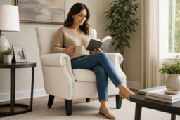 Vertical Channel Tufted Armchair with Nailhead Trim - thumbnail 6