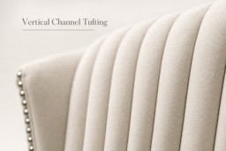 Vertical Channel Tufted Armchair with Nailhead Trim - thumbnail 8