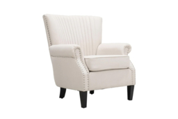 Vertical Channel Tufted Armchair with Nailhead Trim - thumbnail 5