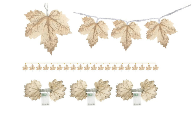 LED Maple Leaf Garland - Battery-Operated Pre-Lit Christmas Garland, 2.7m, Indoor/Outdoor Festive Decoration - image 1