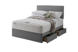 PRICE DROP! Grey Ottoman Divan Bed - Storage & Mattress - thumbnail 3