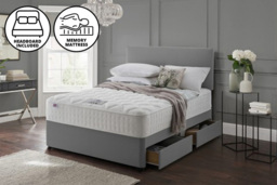 PRICE DROP! Grey Ottoman Divan Bed - Storage & Mattress - thumbnail 4