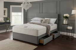 PRICE DROP! Grey Ottoman Divan Bed - Storage & Mattress - thumbnail 6