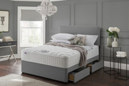 PRICE DROP! Grey Ottoman Divan Bed - Storage & Mattress - thumbnail 1