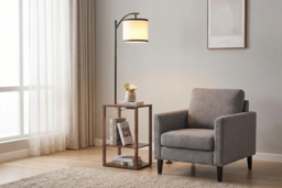 2-in-1 Floor Lamp & Side Table with Built-In USB Port - thumbnail 6