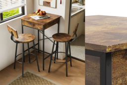 Bar Table With Built-in Charging and Drawer Storage - thumbnail 3