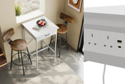 Bar Table With Built-in Charging and Drawer Storage - thumbnail 8