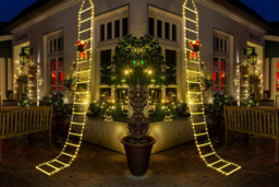 Festive Outdoor LED Santa Climbing Ladder Christmas Lights - 75cm or 300cm, Indoor/Outdoor, Multi-Mode - thumbnail 4