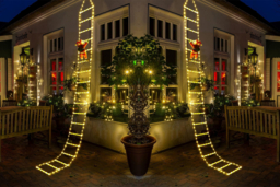 Festive Outdoor LED Santa Climbing Ladder Christmas Lights - 75cm or 300cm, Indoor/Outdoor, Multi-Mode - thumbnail 8