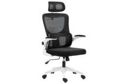 Ergonomic Mesh Office Chair - Adjustable Headrest, Lumbar Support, Arms, Black - High Weight Capacity - thumbnail 1