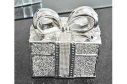Handcrafted Modern Ceramic Crushed Gift Box Table Ornament - Decorative Home Sculpture - thumbnail 1
