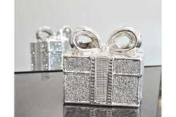 Handcrafted Modern Ceramic Crushed Gift Box Table Ornament - Decorative Home Sculpture - thumbnail 4
