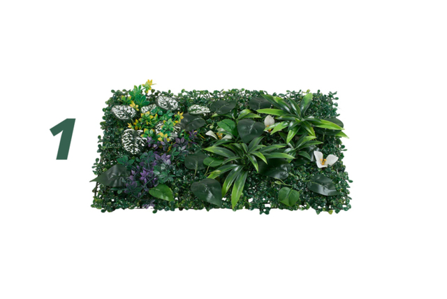 Artificial Plant Wall Panel With Tropical Foliage & Blooms - image 1