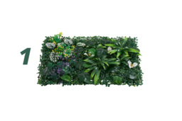 Artificial Plant Wall Panel With Tropical Foliage & Blooms - thumbnail 5