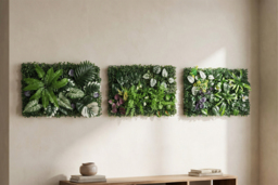 Artificial Plant Wall Panel With Tropical Foliage & Blooms - thumbnail 2
