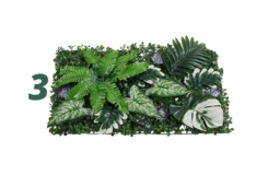 Artificial Plant Wall Panel With Tropical Foliage & Blooms - thumbnail 4
