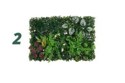 Artificial Plant Wall Panel With Tropical Foliage & Blooms - thumbnail 3