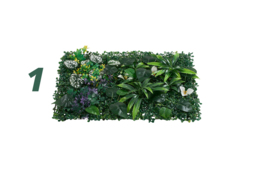 Artificial Plant Wall Panel With Tropical Foliage & Blooms - thumbnail 1