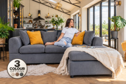 Finley Corduroy 3-Seater Sofa & Ottoman - thumbnail 2