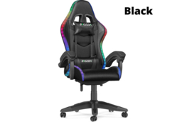 Ergonomic Gaming Chair with LED Lighting Effects, Height Adjustable Backrest with Lumbar & Headrest Support - 5 Colours - thumbnail 8
