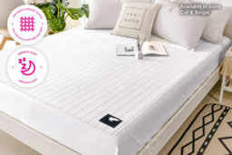 Organic Cotton Grounding Bed Sheet - Earth-Connected, Machine Washable, Cot & Single Sizes - thumbnail 3