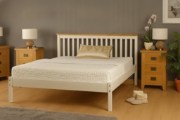 Melody Wooden Bed Frame & Base - Robust, Modern Bed Frame - thumbnail 1