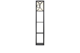 Wooden Floor Lamp with Three Display Shelves and Foot Switch - thumbnail 1