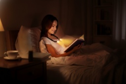LED Neck Reading Light - Flexible, Rechargeable, Adjustable Brightness (Black or Blue) - thumbnail 2