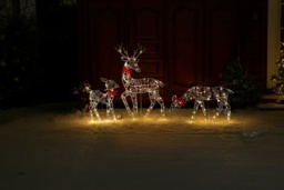 LED Reindeer Family Christmas Garden Lights - Outdoor Festive Decor, 3 Sizes - thumbnail 2