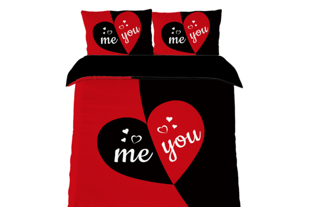 Luxury Microfibre Romantic Duvet Cover Set - Soft, Breathable & Machine Washable - 3 Sizes, 3 Valentine Designs - image 1