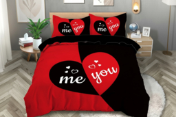 Luxury Microfibre Romantic Duvet Cover Set - Soft, Breathable & Machine Washable - 3 Sizes, 3 Valentine Designs - thumbnail 6