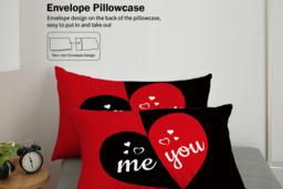 Luxury Microfibre Romantic Duvet Cover Set - Soft, Breathable & Machine Washable - 3 Sizes, 3 Valentine Designs - thumbnail 7