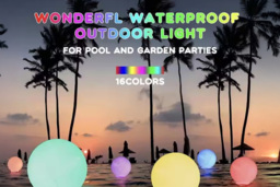 Waterproof Remote Control LED Garden Globe Lights - 16 Colours, IP68 - thumbnail 4