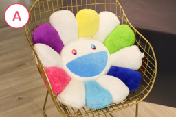 Smiley Face Sunflower Plush Cushion Pillow - Ultra-Soft, 40cm or 60cm, 10 Vibrant Colours - thumbnail 3