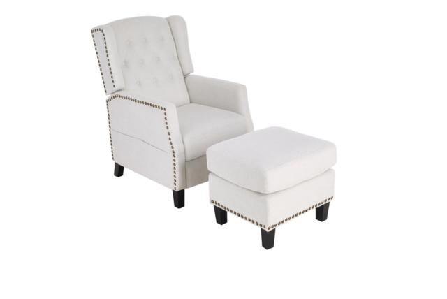 Pushback Reclining Chair Set with Plush Chenille Upholstery - image 1