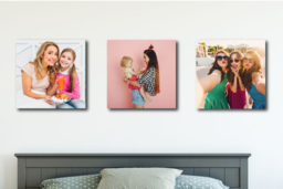 "Personalised Canvas Wall Art Set - Hand-Stretched Pinewood, 14"" x 14"", Modern Photo Prints" - thumbnail 4