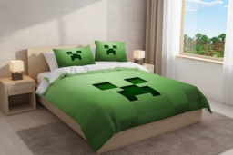 Minecraft  3D Microfibre Bedding Set - Machine Washable, Hypoallergenic, 3 Sizes, 5 Designs - thumbnail 2