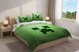 Minecraft  3D Microfibre Bedding Set - Machine Washable, Hypoallergenic, 3 Sizes, 5 Designs - thumbnail 6