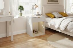 Set of 2 Bedside Tables with Charging Station & RGB Light Strip - thumbnail 1