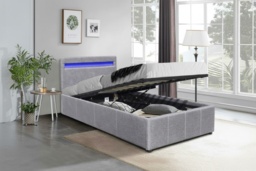 Prado Ottoman Bed Frame with LED, Storage & Sturdy Modern Base