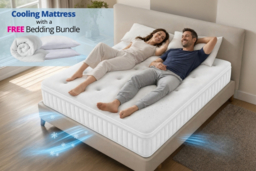 PRICE DROP! Cooling Memory Foam Mattress with Free Bedding Bundle - thumbnail 6